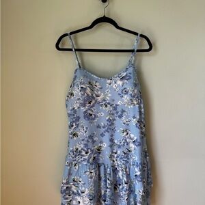 No Boundaries Blue Floral Mini Dress